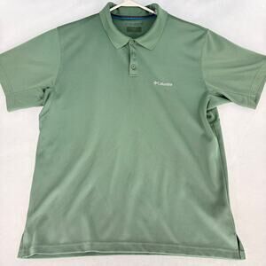Columbia Mens Fishing Polo - Sea Green - Size XL Approx